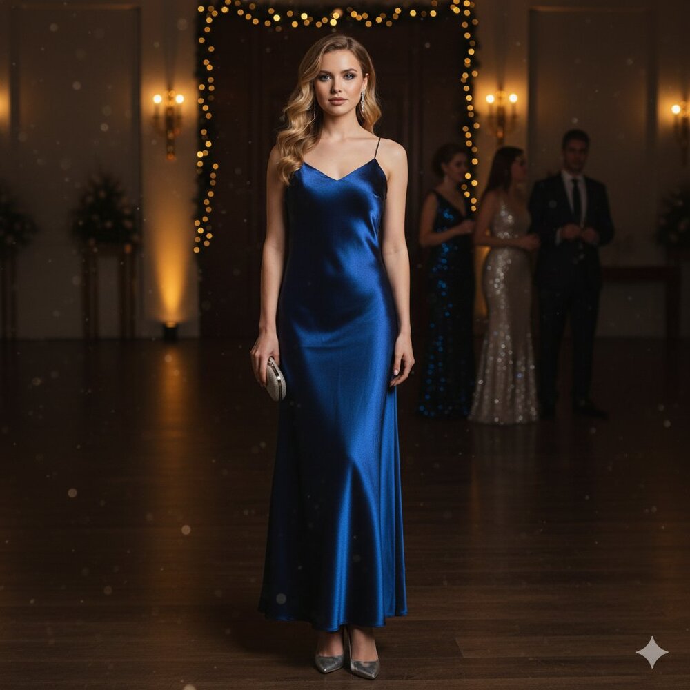 Maxi Dress Elegant Blue
